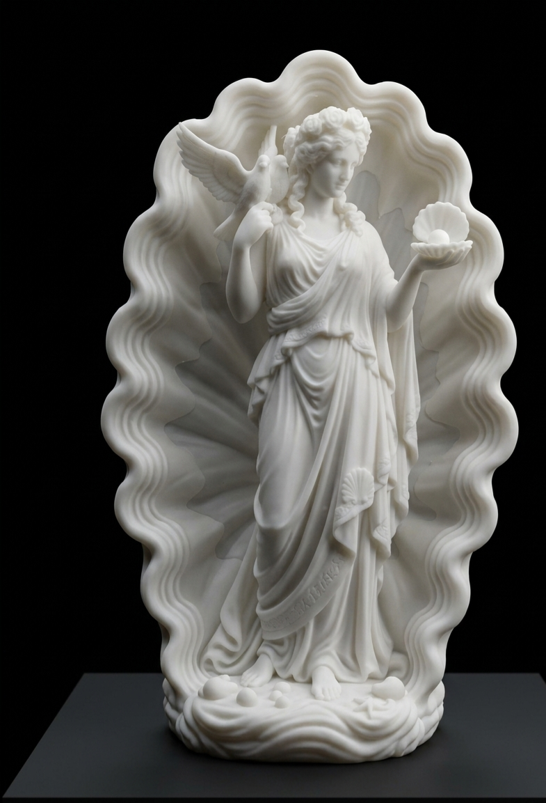 Aphrodite Greek Goddess Lamp – Greek Mythology LED Statue – 3D Printed Goddess Decor – Custom Light Color – Mythology Gift