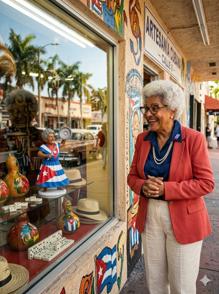 Cuban Crafts Old Cuban woman