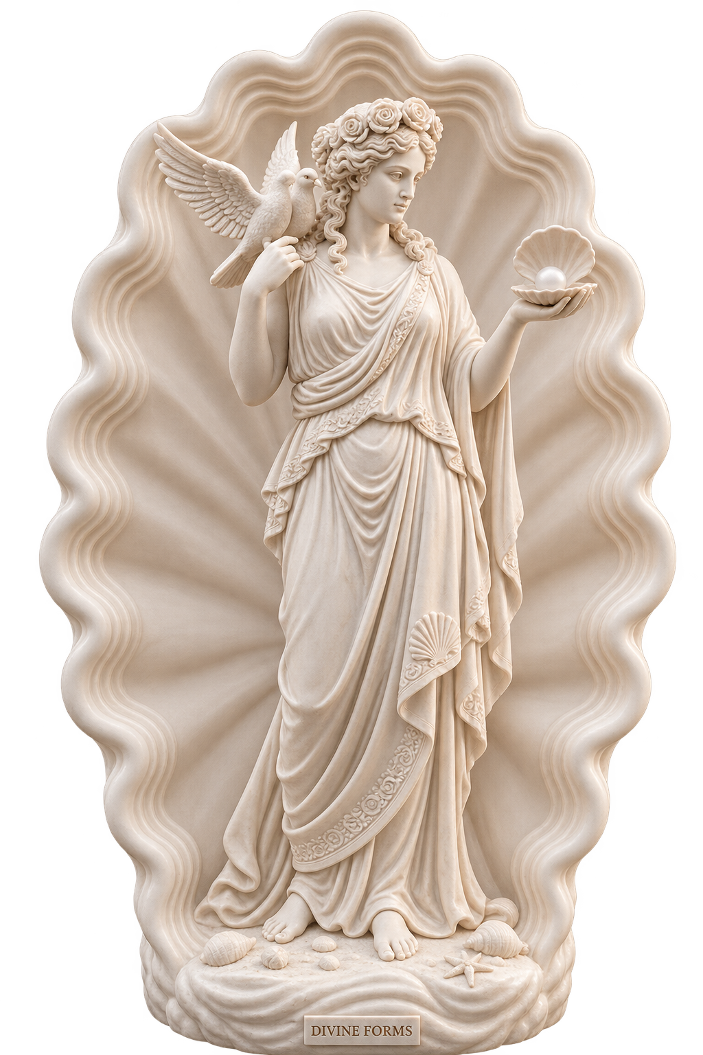 Aphrodite Greek Goddess Lamp – Greek Mythology LED Statue – 3D Printed Goddess Decor – Custom Light Color – Mythology Gift