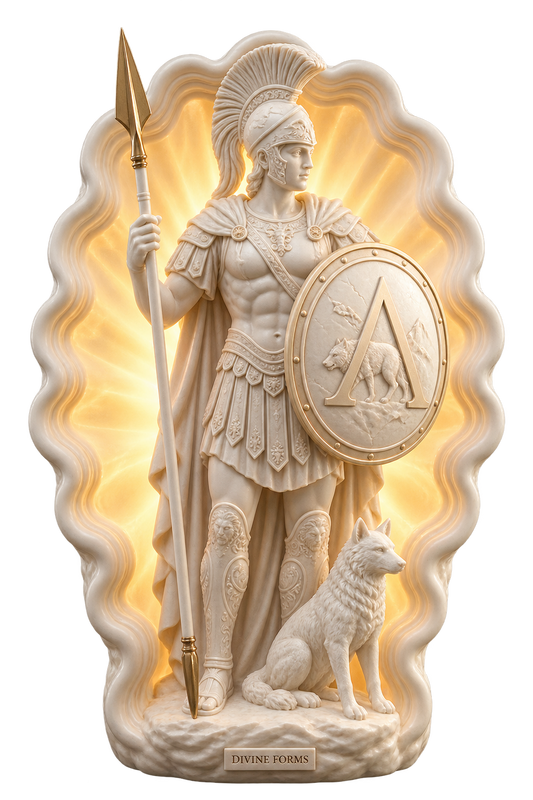 Apollo Greek God Lamp – 3D Printed Greek Mythology Statue Light – Custom LED Color – Classical Home Decor – Unique Mythology Gift
