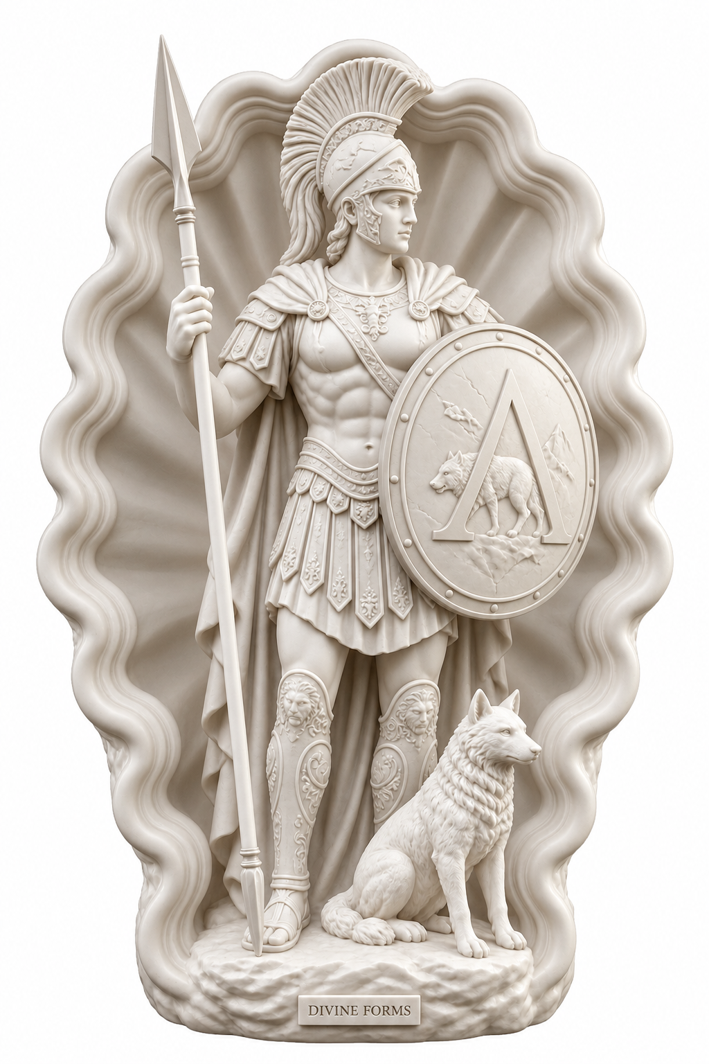 Apollo Greek God Lamp – 3D Printed Greek Mythology Statue Light – Custom LED Color – Classical Home Decor – Unique Mythology Gift