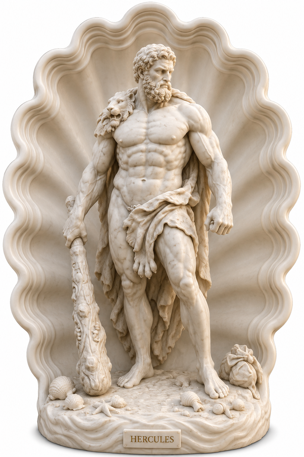 Hercules Greek Mythology LED Lamp – 3D Printed Heracles Sculpture