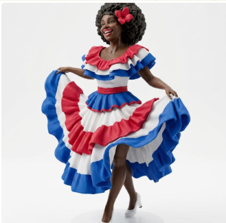 Mulatto dancer dancing rumba