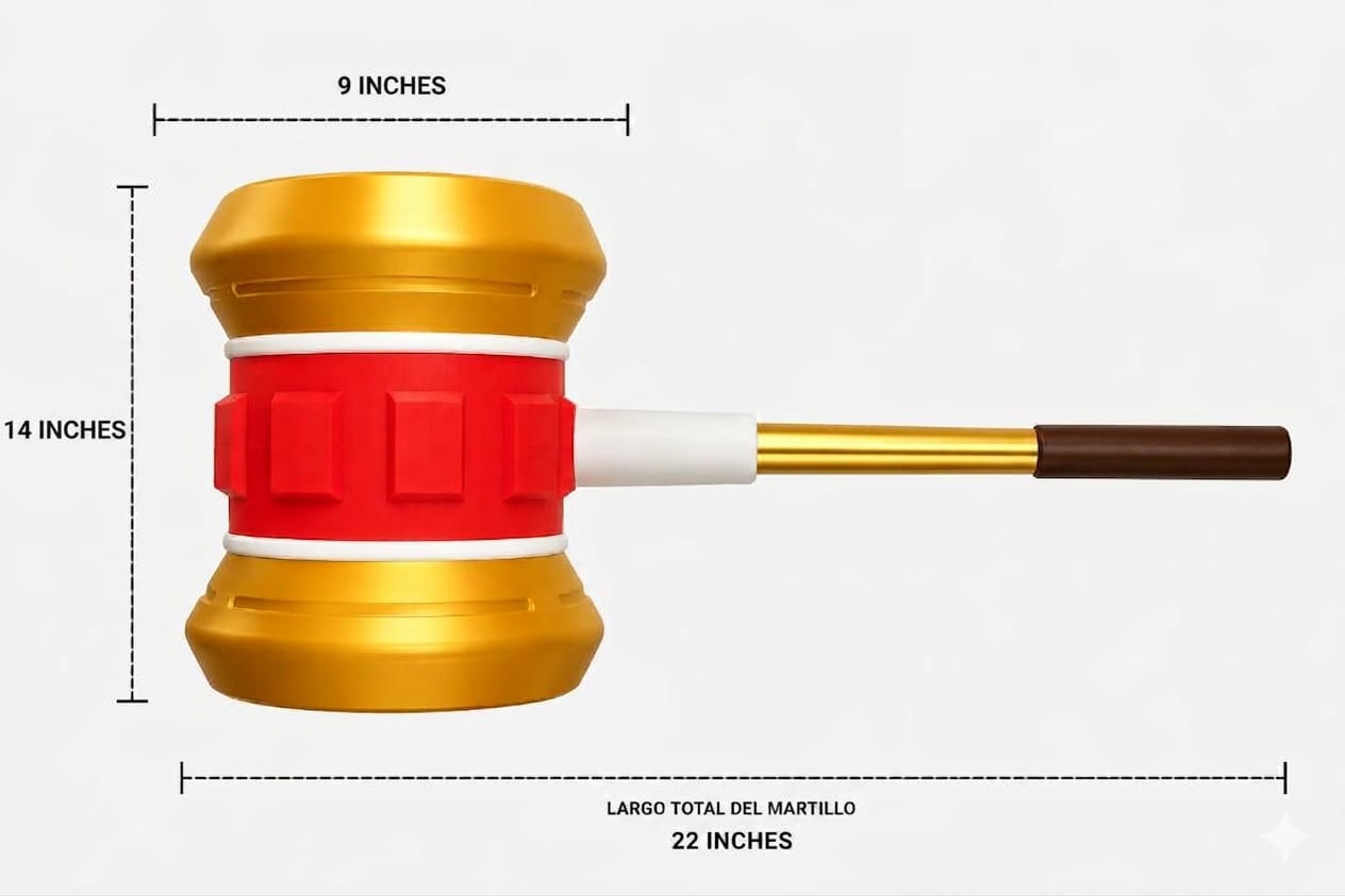 Amy Rose's hammer from Sonic 3D printed, improved version (Medium Size)