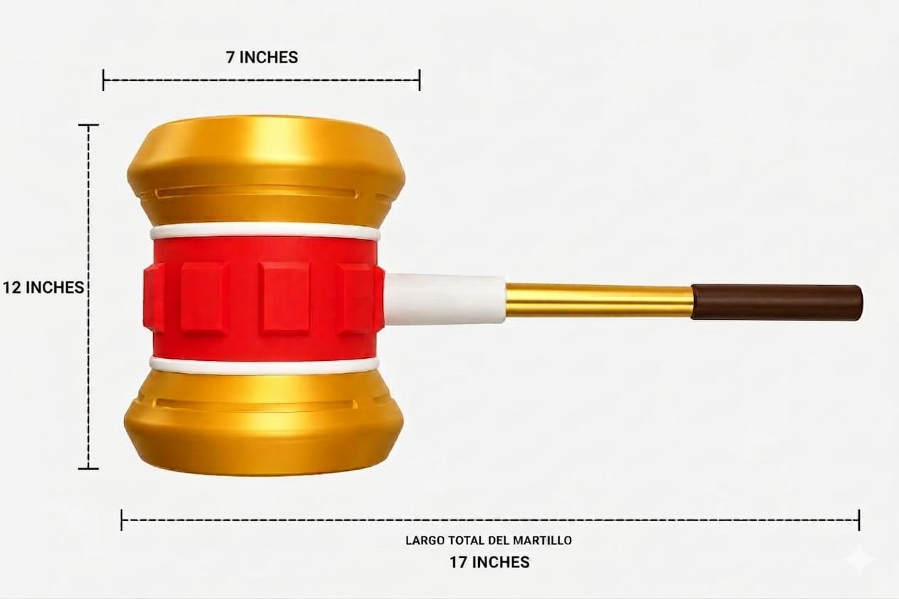 Amy Rose's hammer from Sonic 3D printed, improved version (Medium Size)