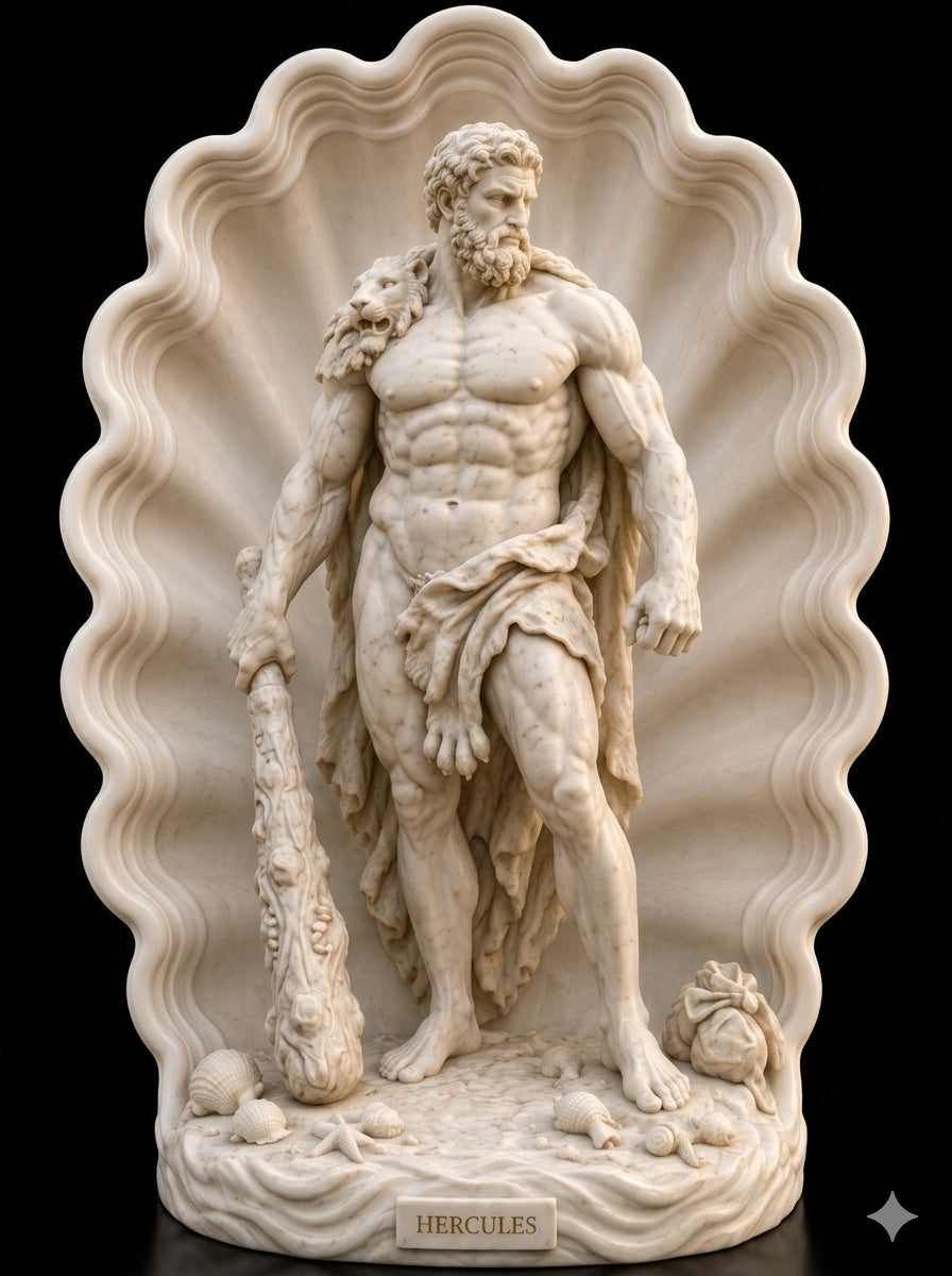 Hercules Greek Mythology LED Lamp – 3D Printed Heracles Sculpture