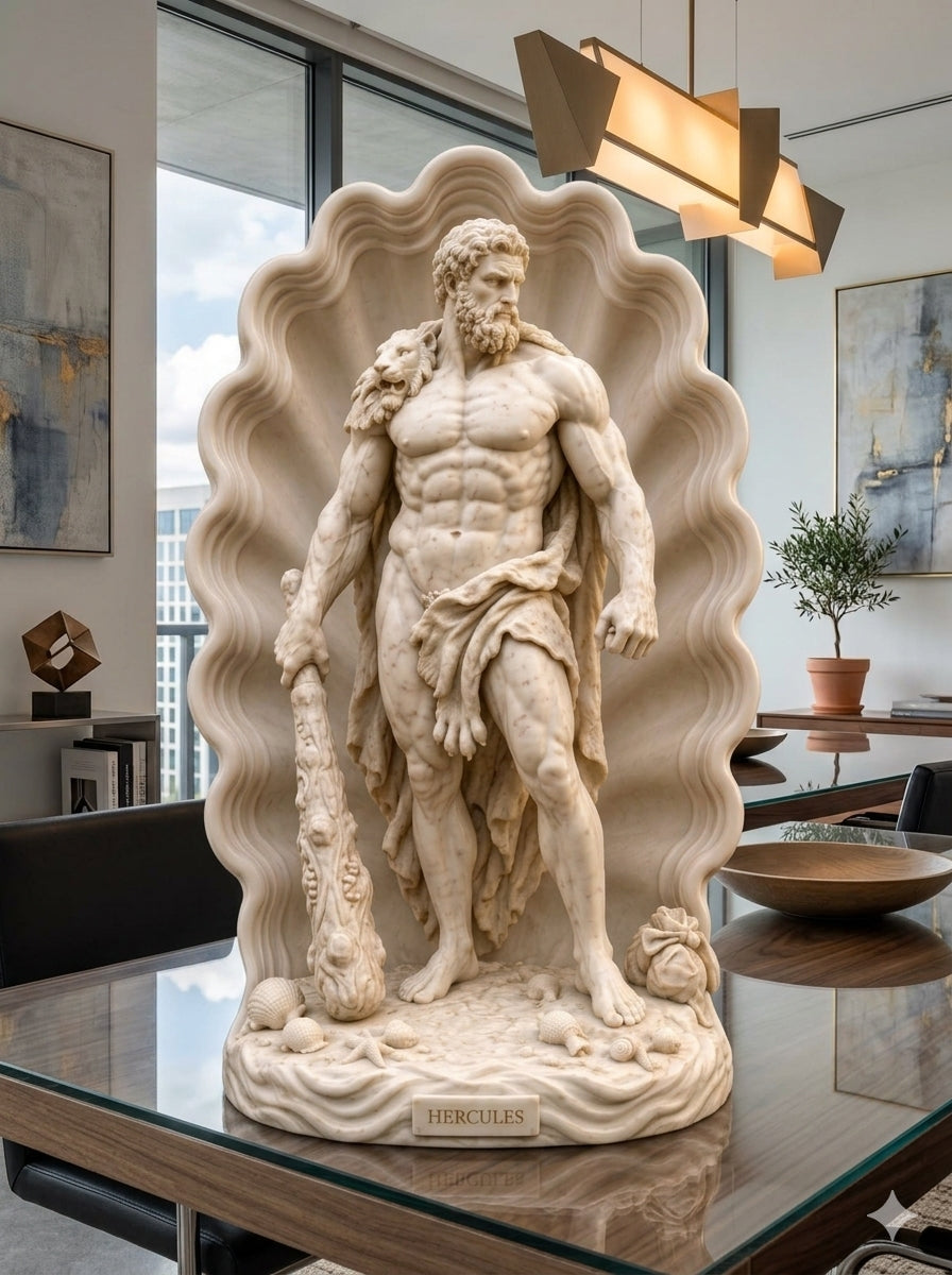 Hercules Greek Mythology LED Lamp – 3D Printed Heracles Sculpture