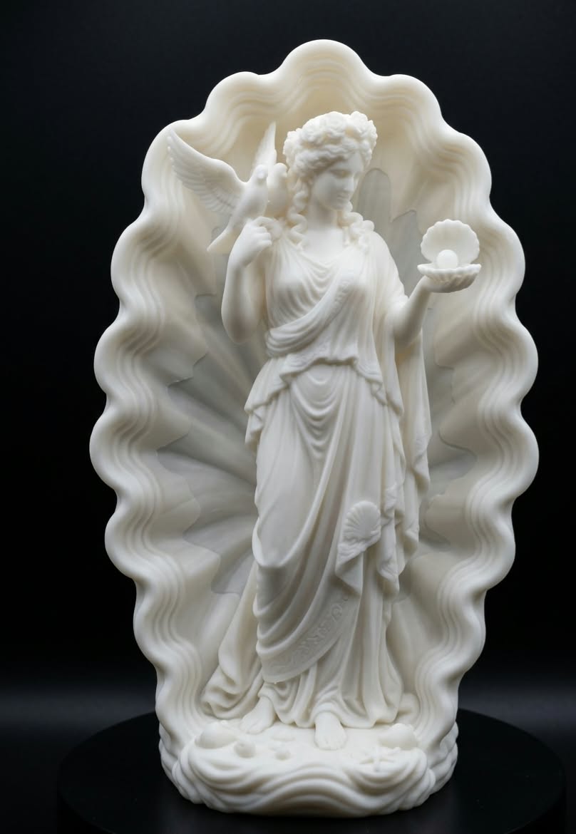 Aphrodite Greek Goddess Lamp – Greek Mythology LED Statue – 3D Printed Goddess Decor – Custom Light Color – Mythology Gift