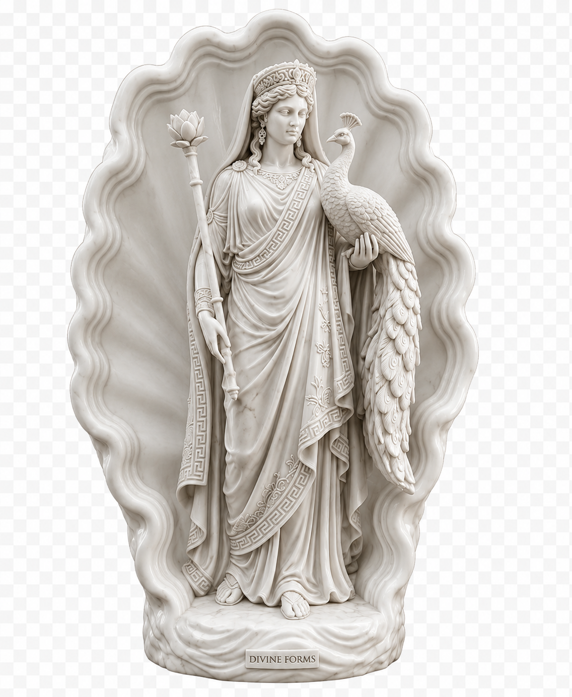 Hera Greek Goddess Lamp – Greek Mythology LED Statue – 3D Printed Goddess Decor – Custom Light Color – Mythology Gift