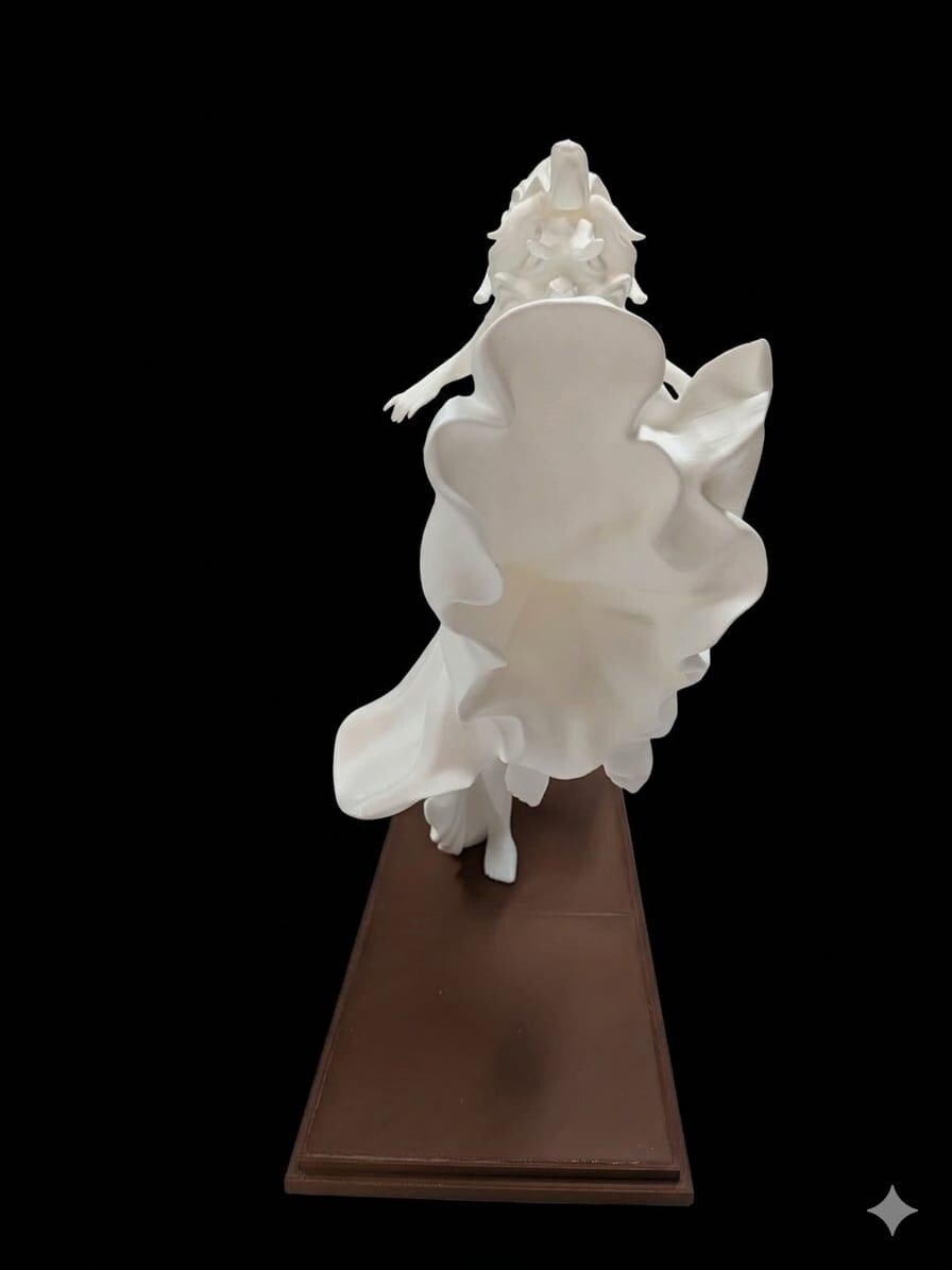 Elegant Dancing Couple Sculpture – 3D Printed Art Deco Style Figurine
