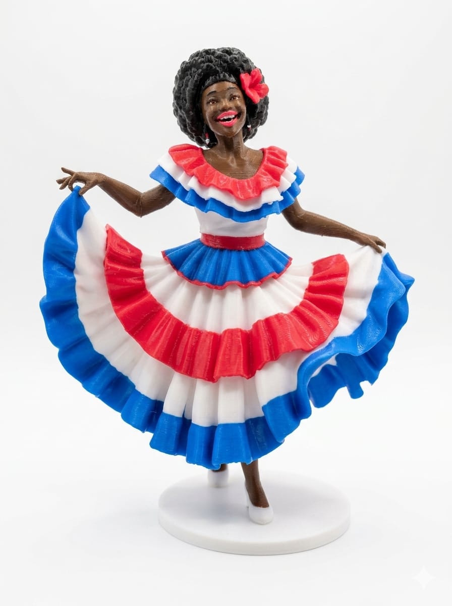 Mulatto dancer dancing rumba