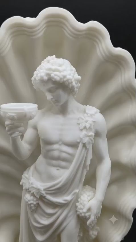 Dionysus Greek God Lamp, God of Wine Decor, Greek Mythology Light, 3D Printed Statue, Custom LED Color, Mythology Gift
